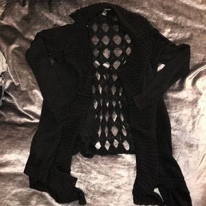 Tobi lattice detail cardigan